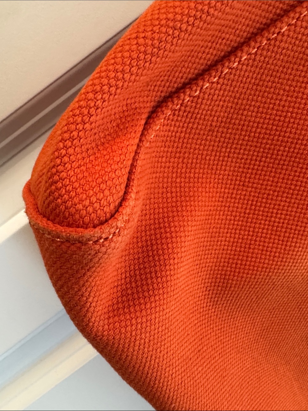 Michael Kors Burnt Orange Canvas Tote with Tan Leather Straps - Picture 5 of 11